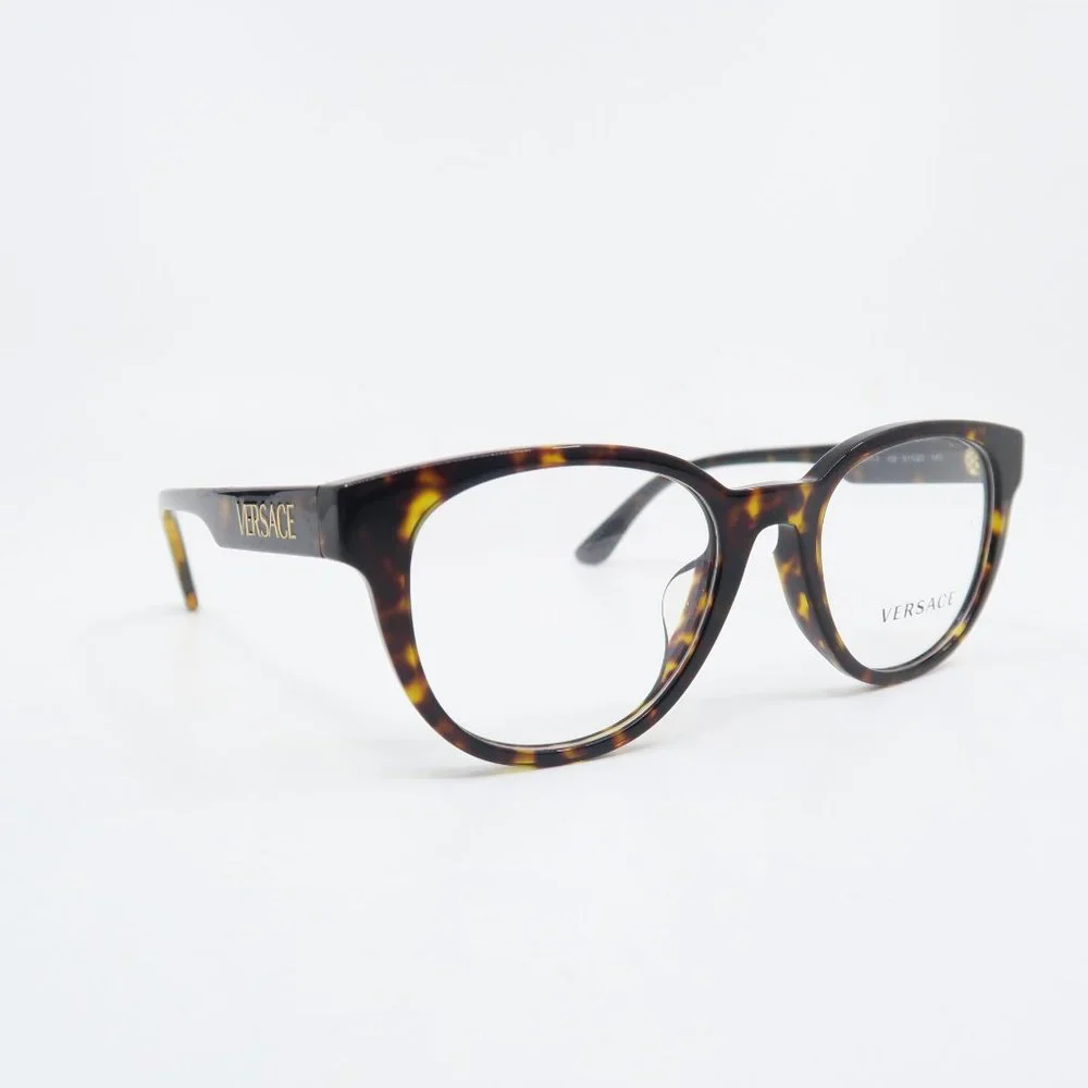 Versace VE 3317-F 108 51mm Brown Tortoise Asian Fit New Unisex Eyeglasses Frames - Picture 3 of 10